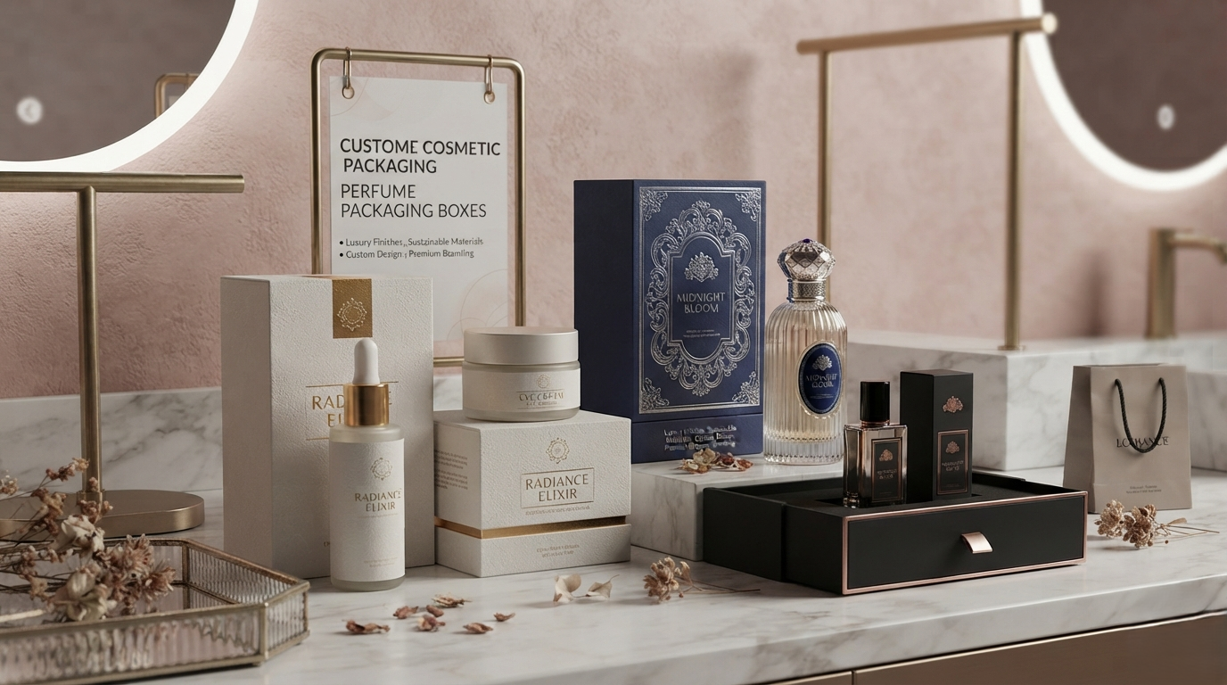 Custom Cosmetic Packaging and Perfume Packaging Boxes Redefine Premium Beauty Brand Presentation