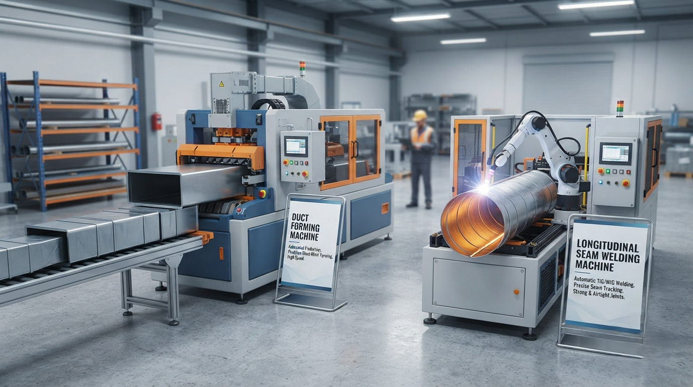 Duct Forming Machine and Longitudinal Seam Welding Machine: Improving Modern Metal Fabrication