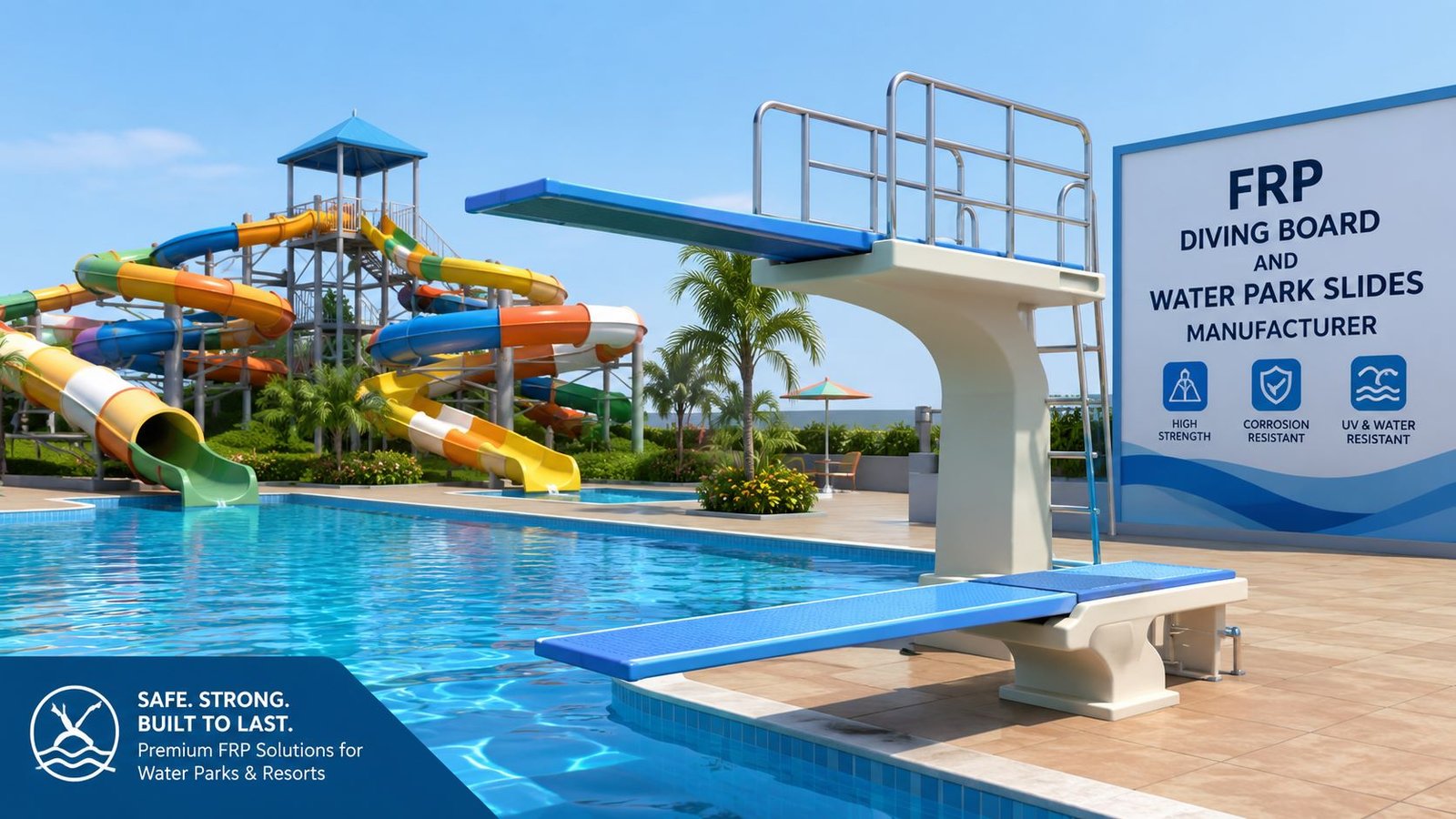 FRP Diving Board and Water Park Slides Manufacturer: Building Safer, Stronger and More Exciting Aquatic Attractions